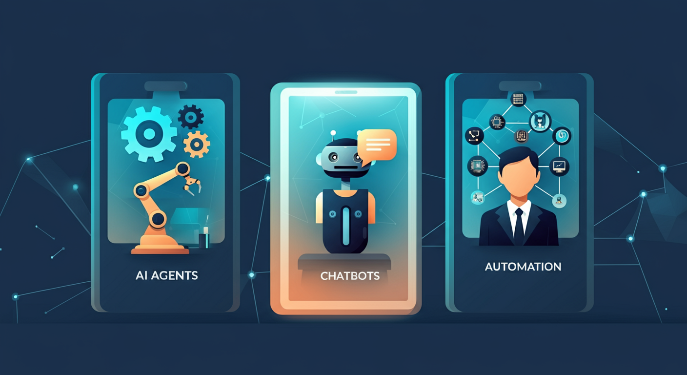 AI Agents vs Chatbots vs Automation: What's the Difference?