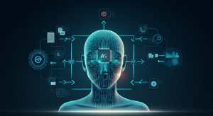 How AI Agents Work: The Ultimate Business Owner's Explanation - abstract AI agent orchestrating business processes