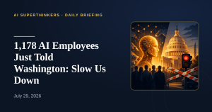 Read more about the article 1,178 AI Employees Just Told Washington: Slow Us Down