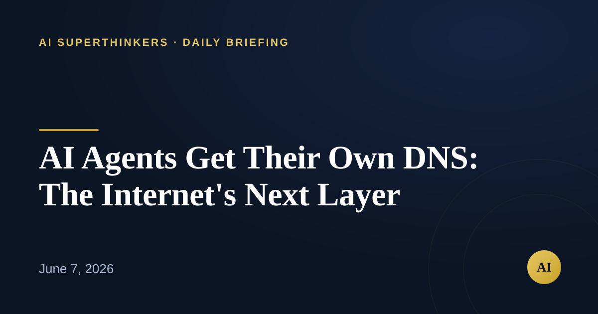 You are currently viewing AI Agents Get Their Own DNS: The Internet’s Next Layer