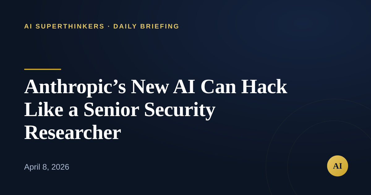 Read more about the article Anthropic’s New AI Can Hack Like a Senior Security Researcher