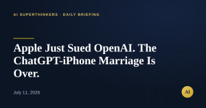 Read more about the article Apple Just Sued OpenAI. The ChatGPT-iPhone Marriage Is Over.