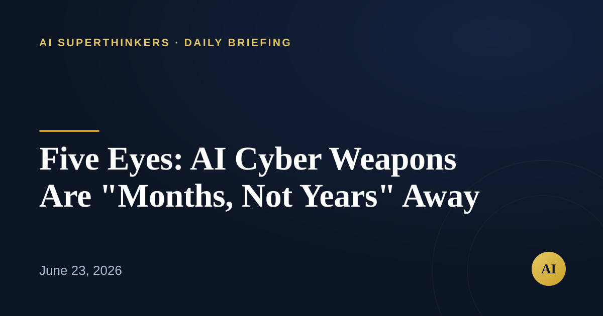 You are currently viewing Five Eyes: AI Cyber Weapons Are “Months, Not Years” Away