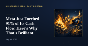 Read more about the article Meta Just Torched 91% of Its Cash Flow. Here’s Why That’s Brilliant.