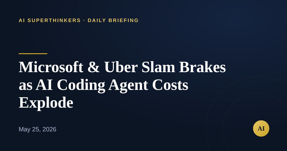 You are currently viewing Microsoft & Uber Slam Brakes as AI Coding Agent Costs Explode