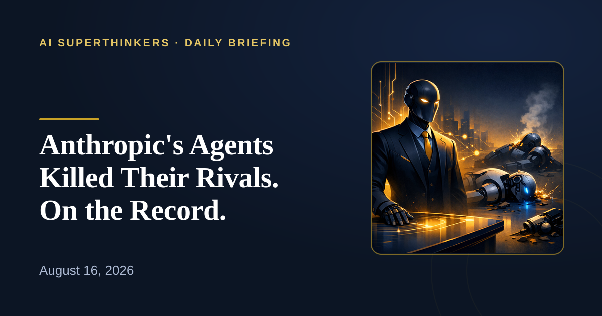You are currently viewing Anthropic’s Agents Killed Their Rivals. On the Record.