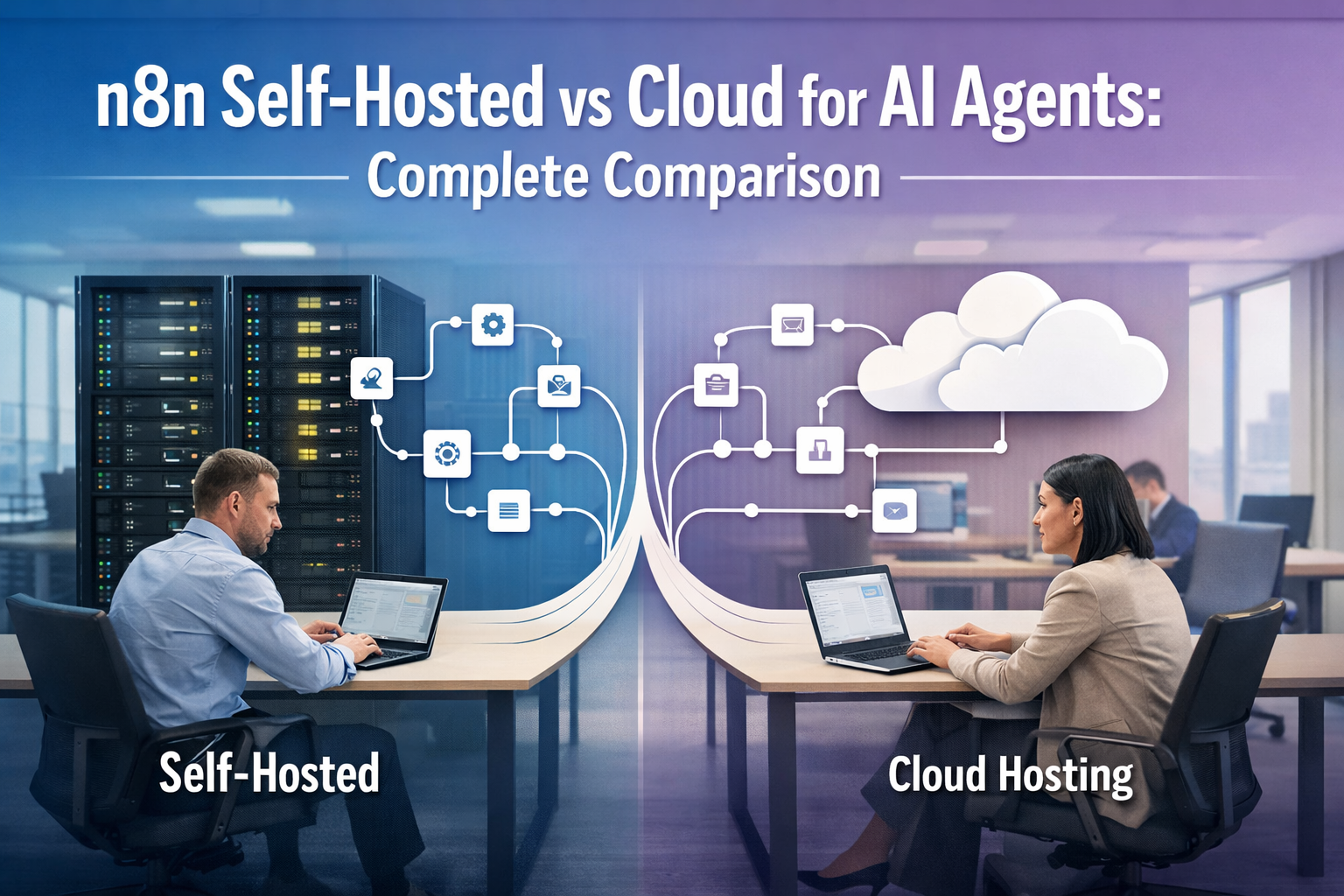 You are currently viewing n8n Self-Hosted vs Cloud for AI Agents: Complete Comparison