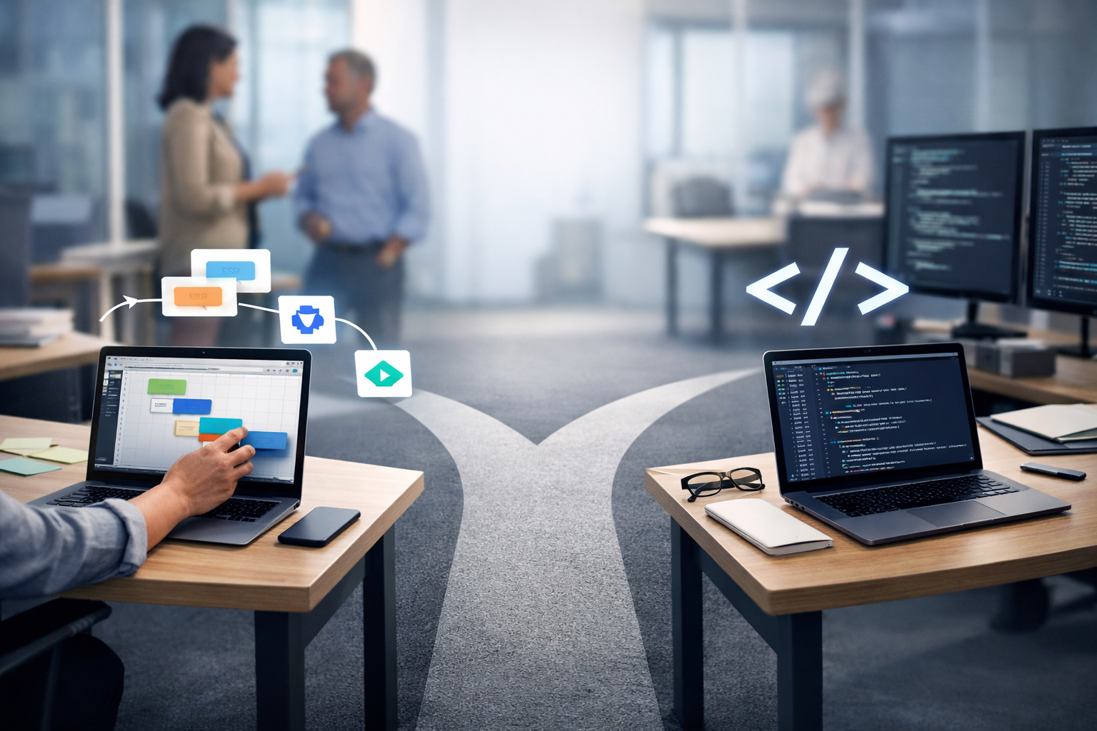 You are currently viewing When to Use No-Code vs Code for AI Agents: A Decision Framework