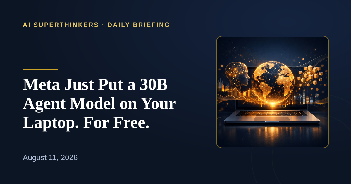 You are currently viewing Meta Just Put a 30B Agent Model on Your Laptop. For Free.