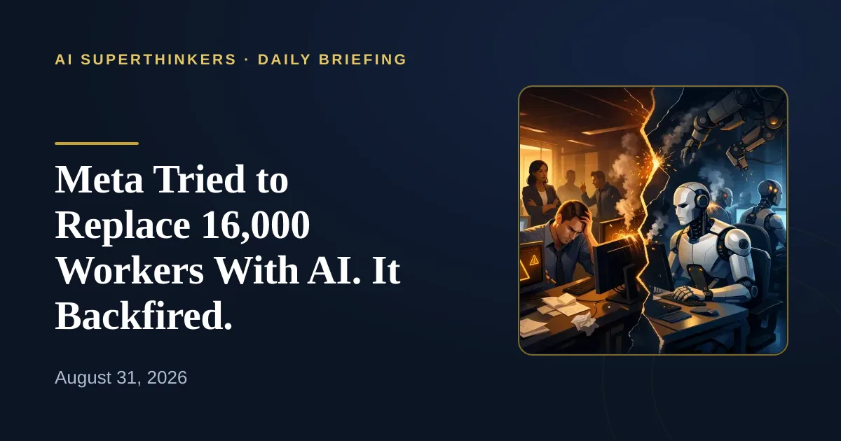 You are currently viewing Meta Tried to Replace 16,000 Workers With AI. It Backfired.