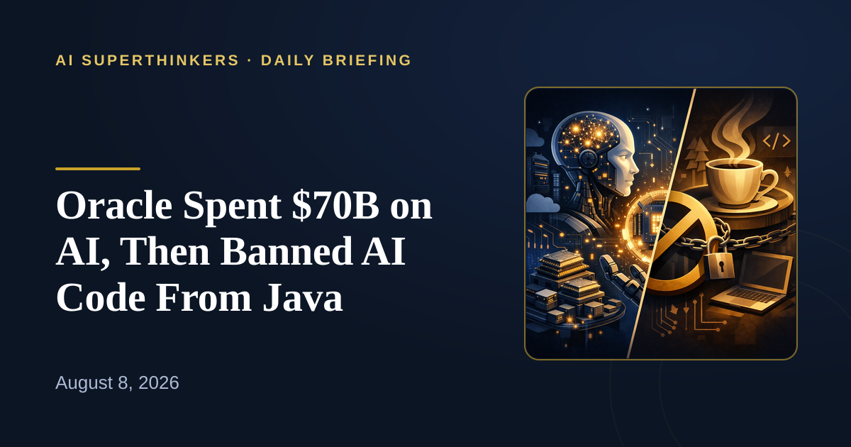 You are currently viewing Oracle Spent $70B on AI, Then Banned AI Code From Java