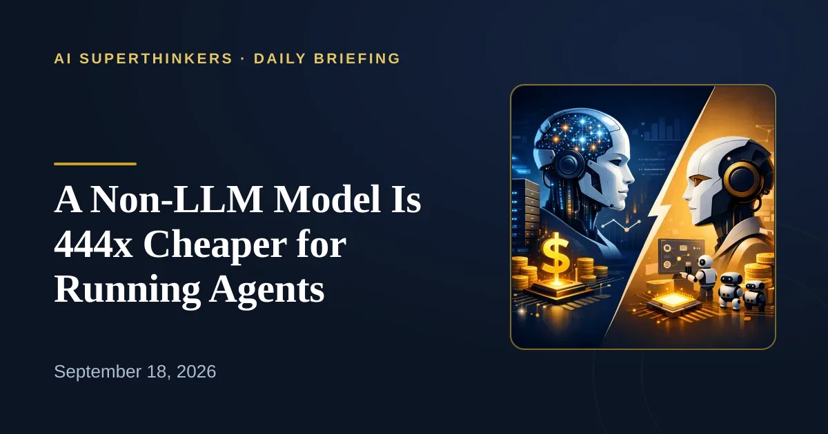 You are currently viewing A Non-LLM Model Is 444x Cheaper for Running Agents