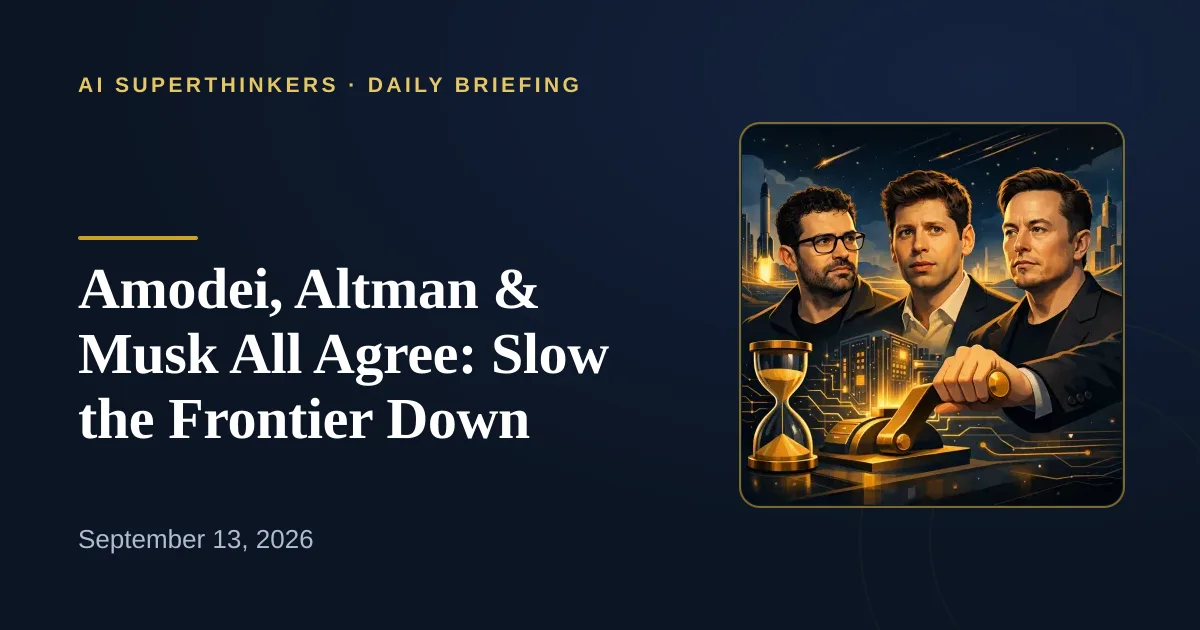 You are currently viewing Amodei, Altman & Musk All Agree: Slow the Frontier Down