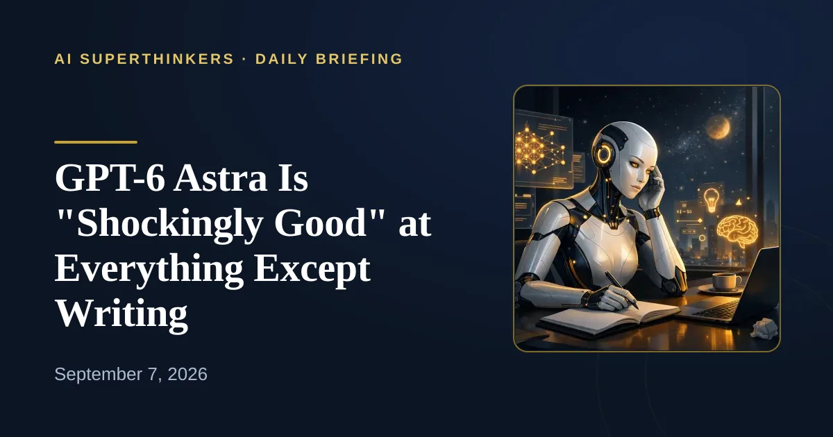 You are currently viewing GPT-6 Astra Is “Shockingly Good” at Everything Except Writing