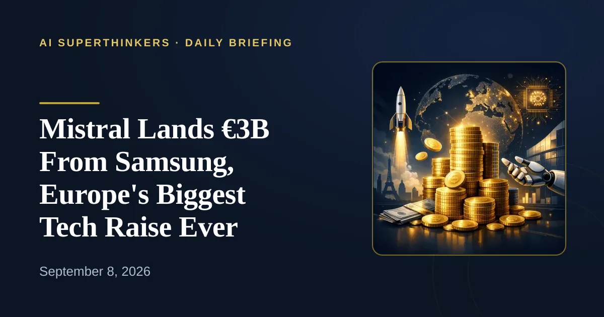 You are currently viewing Mistral Lands €3B From Samsung, Europe’s Biggest Tech Raise Ever