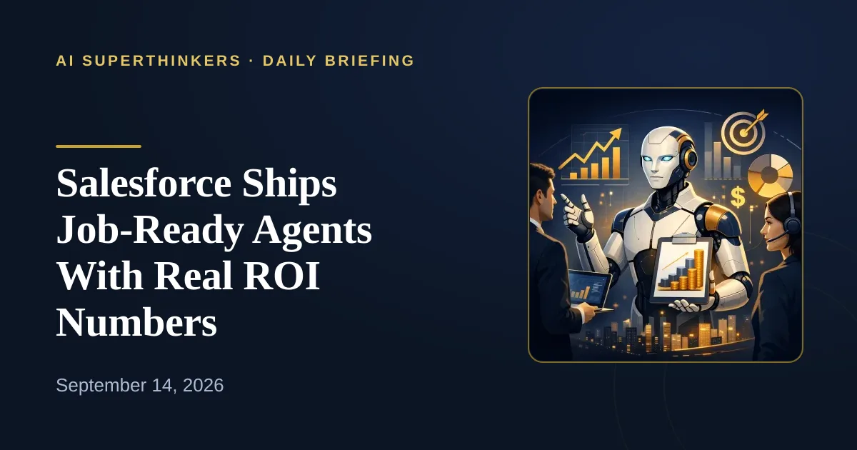You are currently viewing Salesforce Ships Job-Ready Agents With Real ROI Numbers