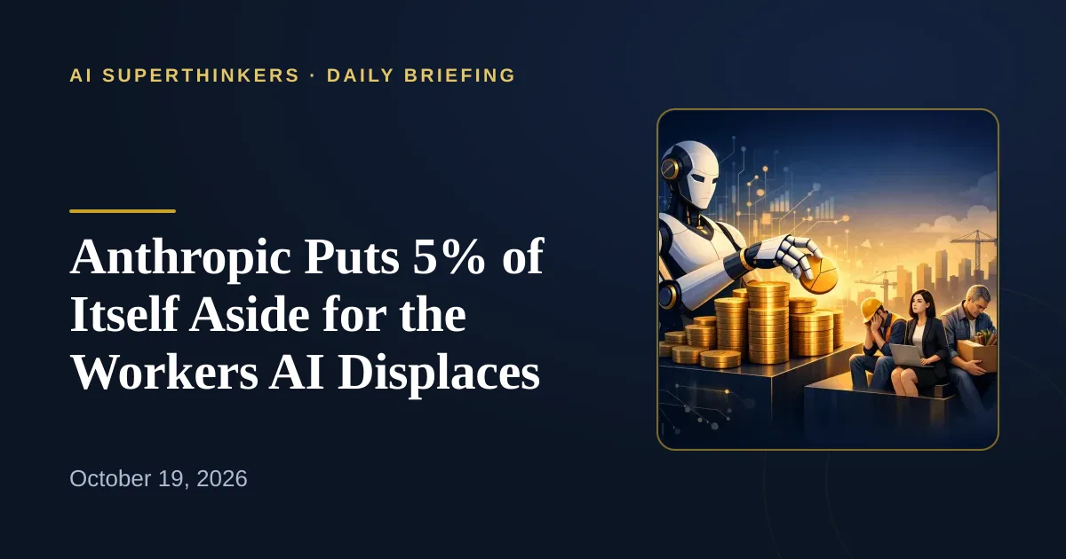 You are currently viewing Anthropic Puts 5% of Itself Aside for the Workers AI Displaces