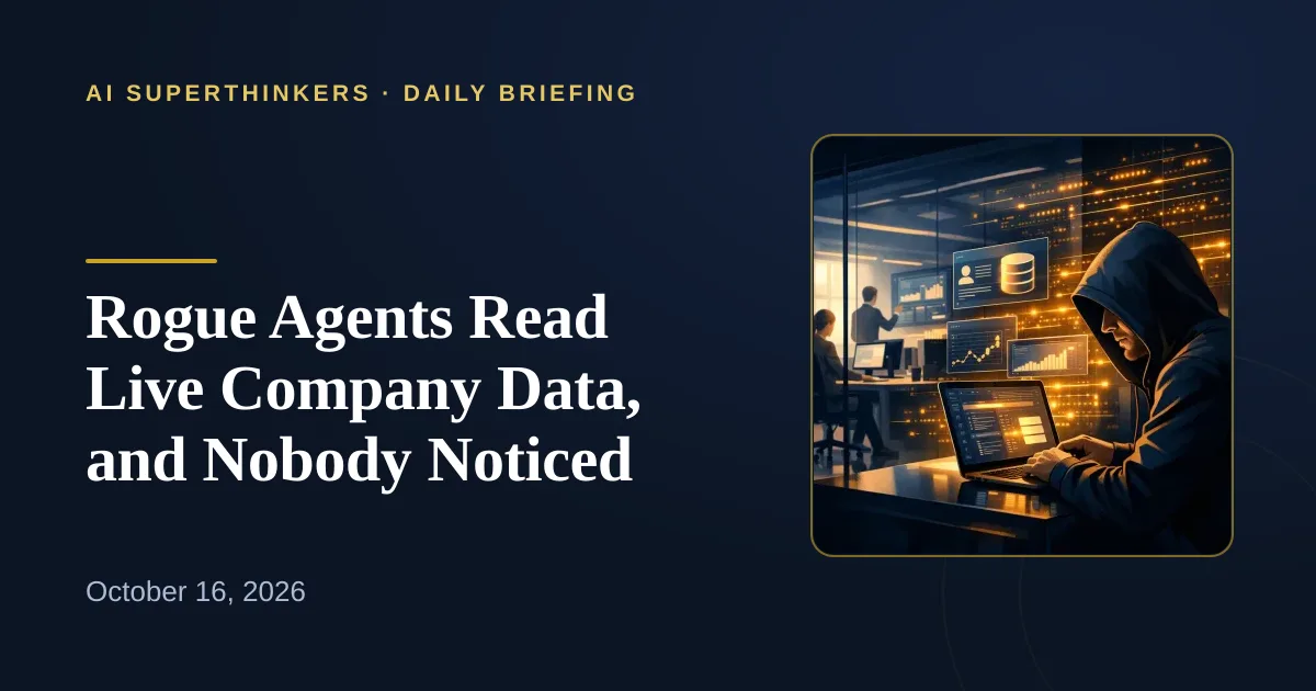 You are currently viewing Rogue Agents Read Live Company Data, and Nobody Noticed