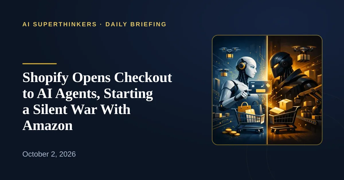 You are currently viewing Shopify Opens Checkout to AI Agents, Starting a Silent War With Amazon