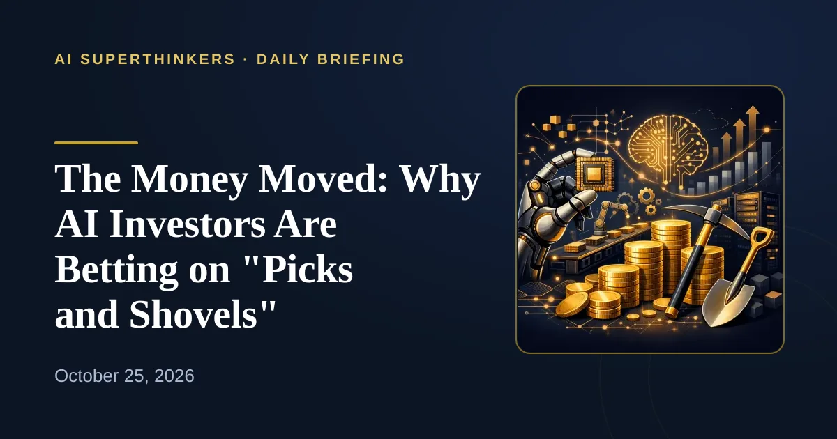 You are currently viewing The Money Moved: Why AI Investors Are Betting on “Picks and Shovels”