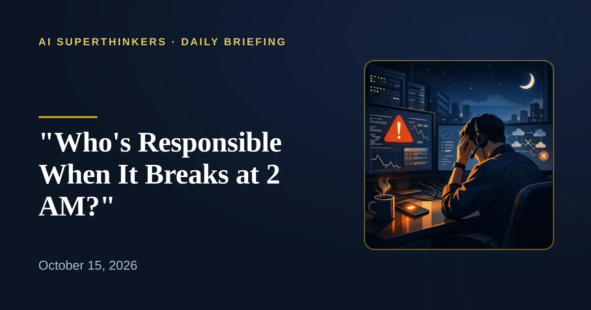 You are currently viewing “Who’s Responsible When It Breaks at 2 AM?”